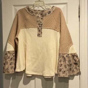 Floral Patchwork Long Sleeve Top